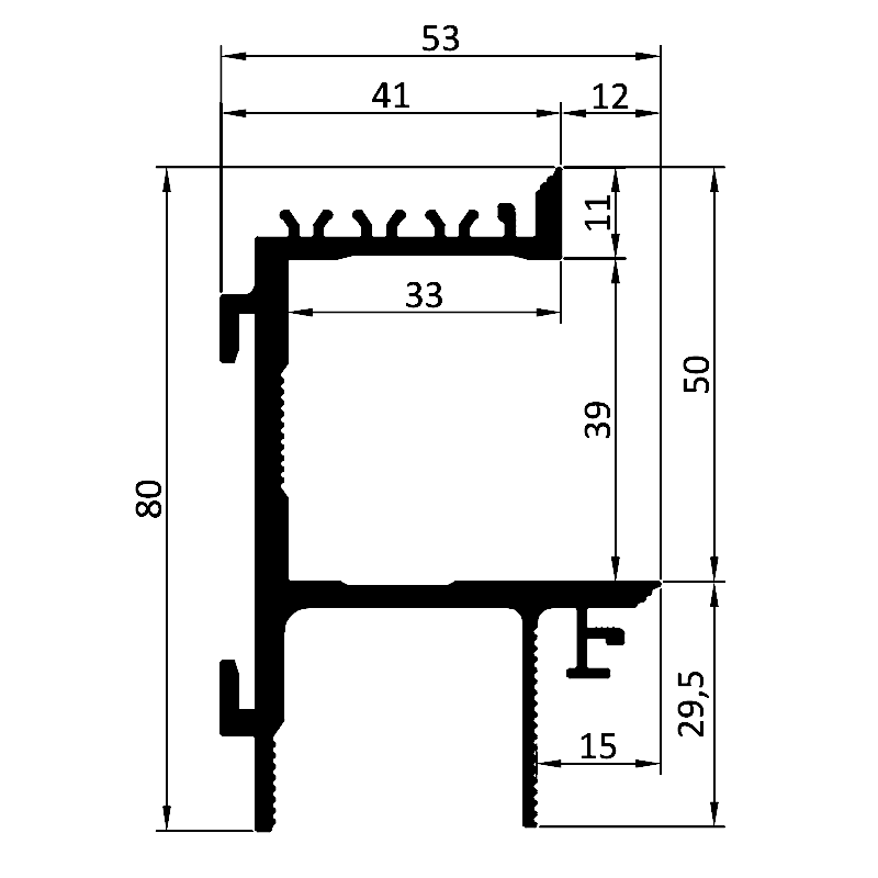 Vue profil TUT45
