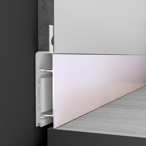 [40100] Profilé de finition plinthe Z (RAL 9010, 10MM)